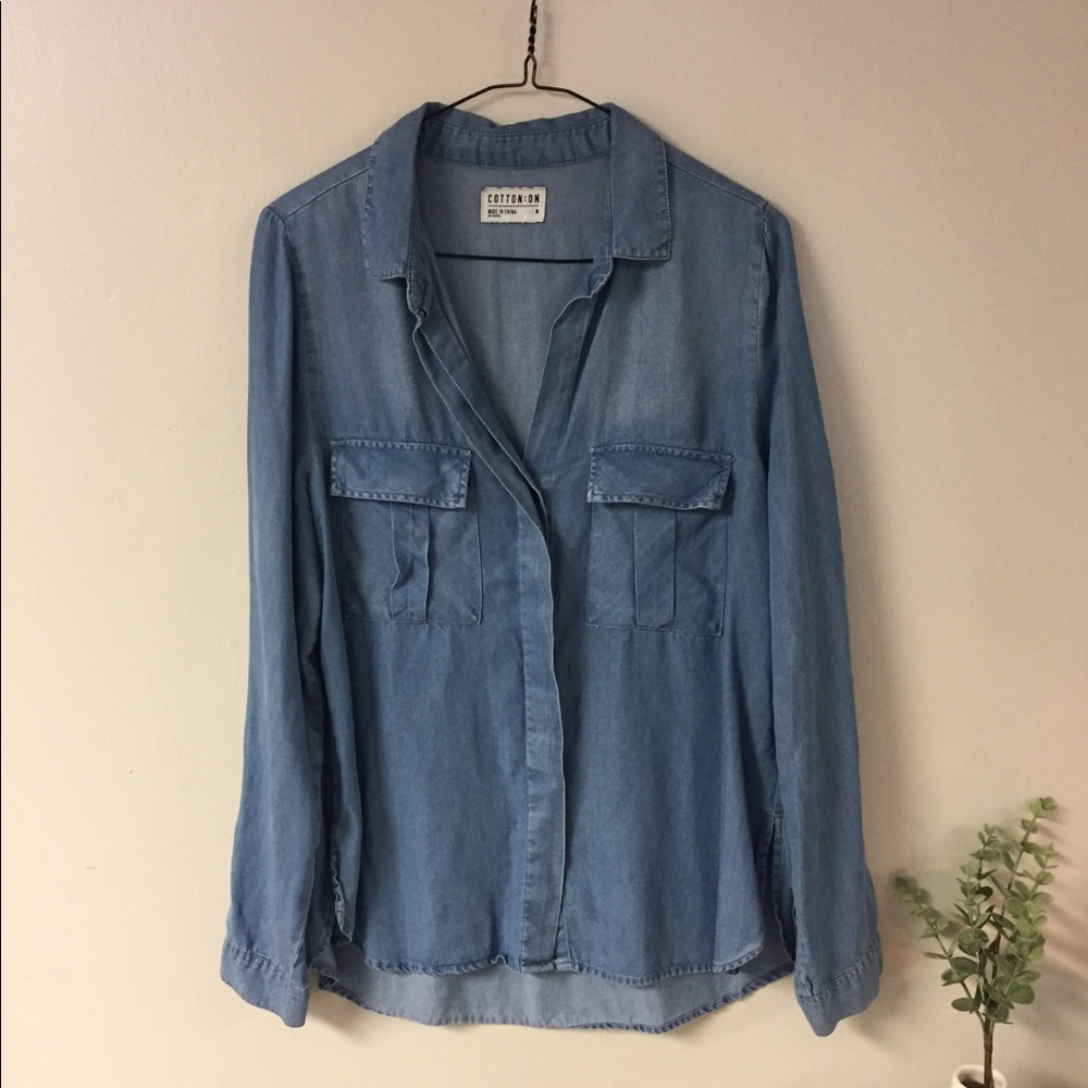 Cotton On Medium Chambray Top